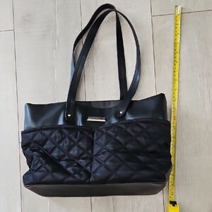 Black Quilted Tote Bag